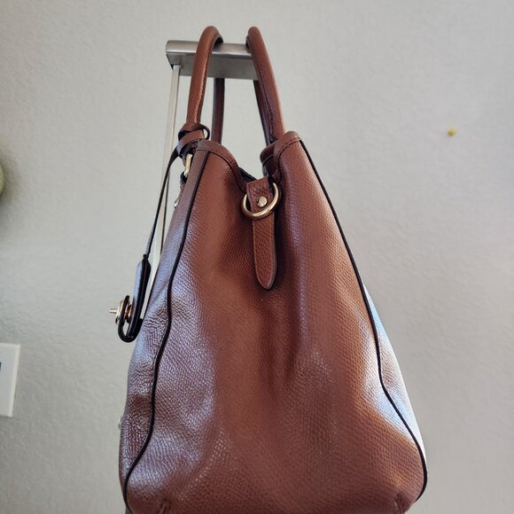 Euc Coach Margot Carryall Saddle Leather Shoulder Bag Purse - Picture 5 of 13